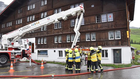 Brand im Hotel Krone