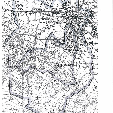 Grenzen Riedareal. Vergrösserte Ansicht