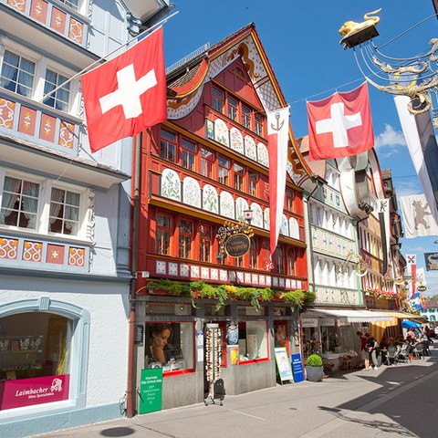 Hauptgasse in Appenzell. Vergrösserte Ansicht