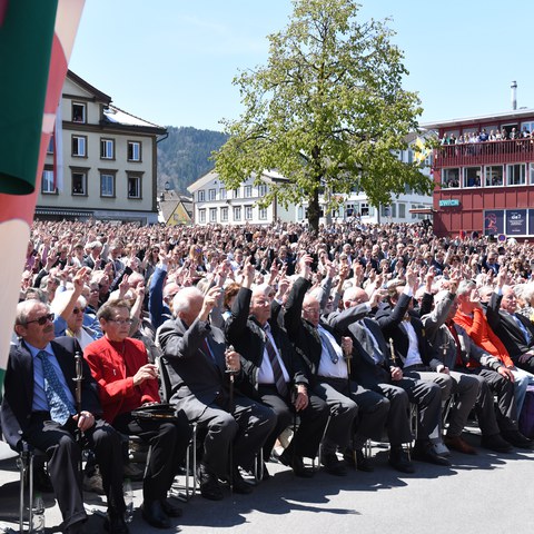 Landsgemeinde 2017 039. Vergrösserte Ansicht