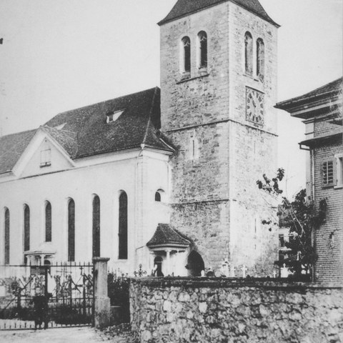 Pfarrkirche St. Mauritius, um 1900. Vergrösserte Ansicht