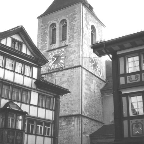 Pfarrkirche St. Mauritius, 1990er-Jahre. Vergrösserte Ansicht