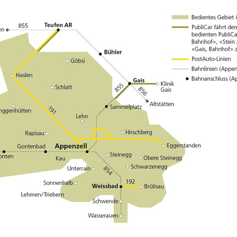 PubliCar-Gebiet ab 12. Dezember 2021. Vergrösserte Ansicht